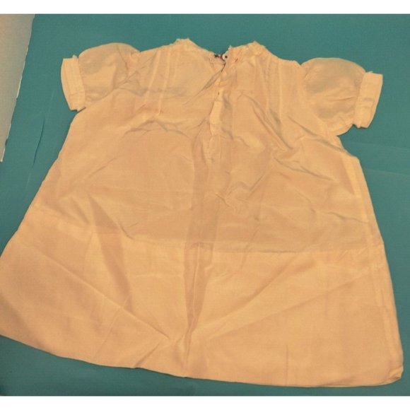 Antique Vintage Ivory Lace Satin Baby Dress Handmade Baptism Infant 12 Months - Picture 2 of 12